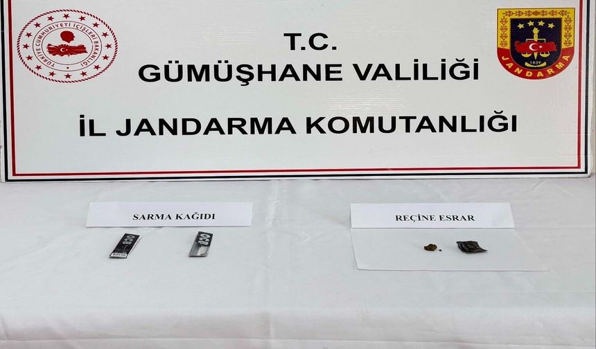 Gümüşhane'de uyuşturucu operasyonu