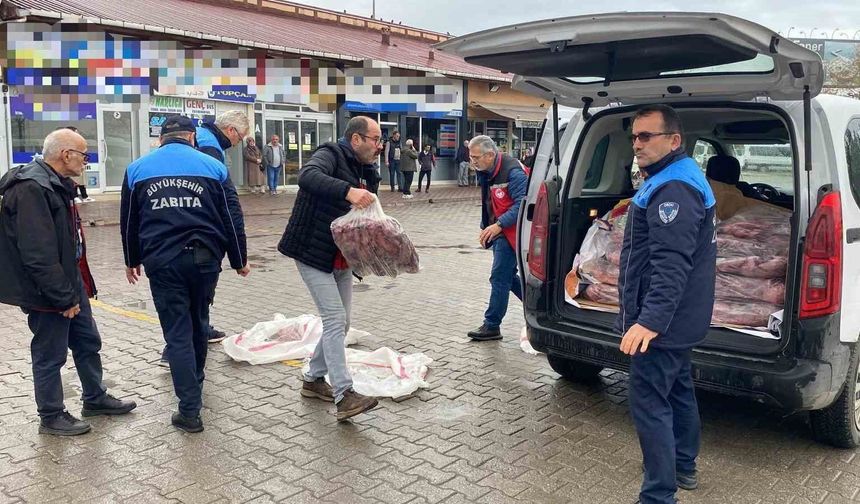 Ordu'da 200 kilo kaçak ete el konuldu