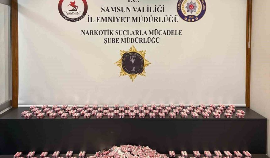 Samsun'da 15 bin 750 adet uyuşturucu hap ele geçirildi