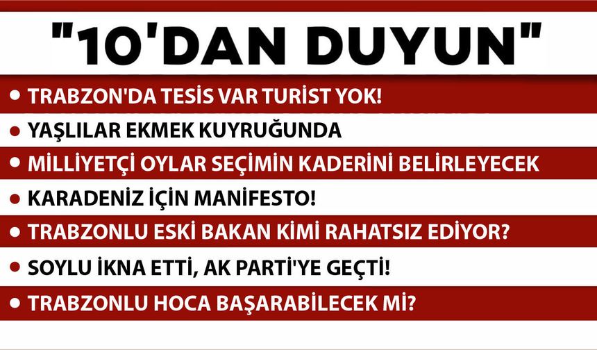 10 'DAN DUYUN- 12.05.2026