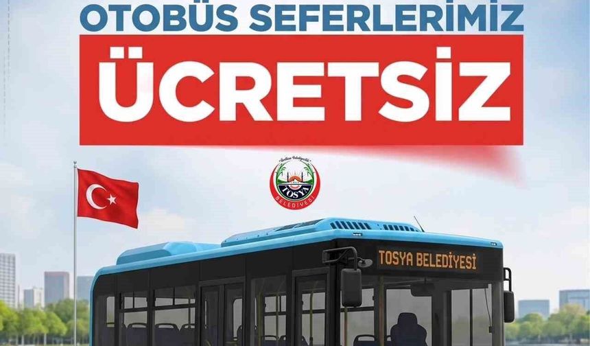 Tosya'da 19 Mayıs'ta halk otobüsleri ücretsiz olacak