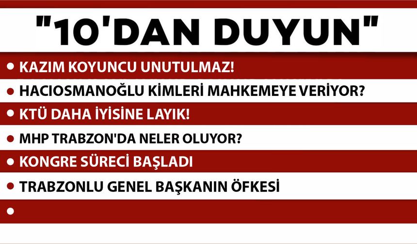 10 'DAN DUYUN-24.06.2026