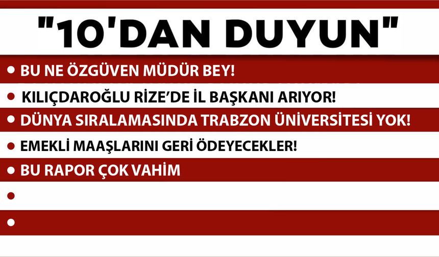 10 'DAN DUYUN-25.06.2026