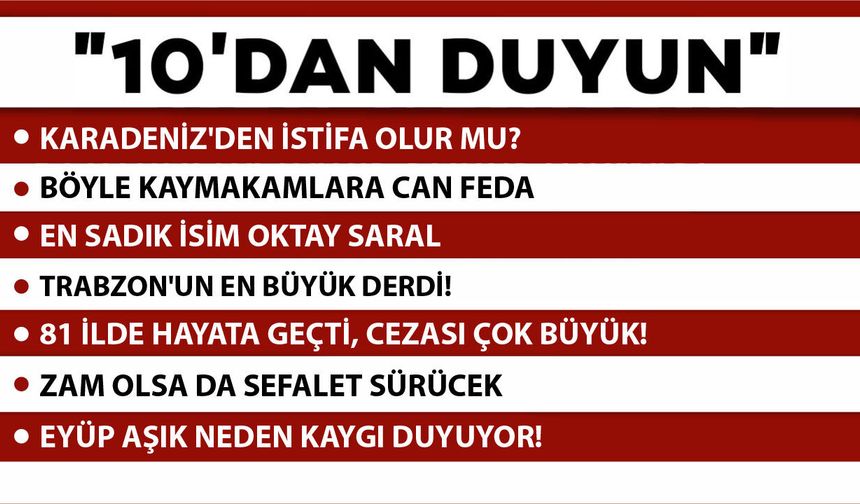 10 'DAN DUYUN-29.06.2026