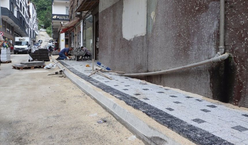 Ordu'da güvenli kaldırım çalışmaları