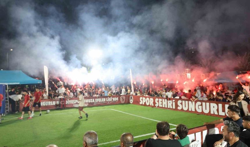 Sungurlu'da ayak tenisi turnuvası kıyasıya mücadelelere sahne oldu