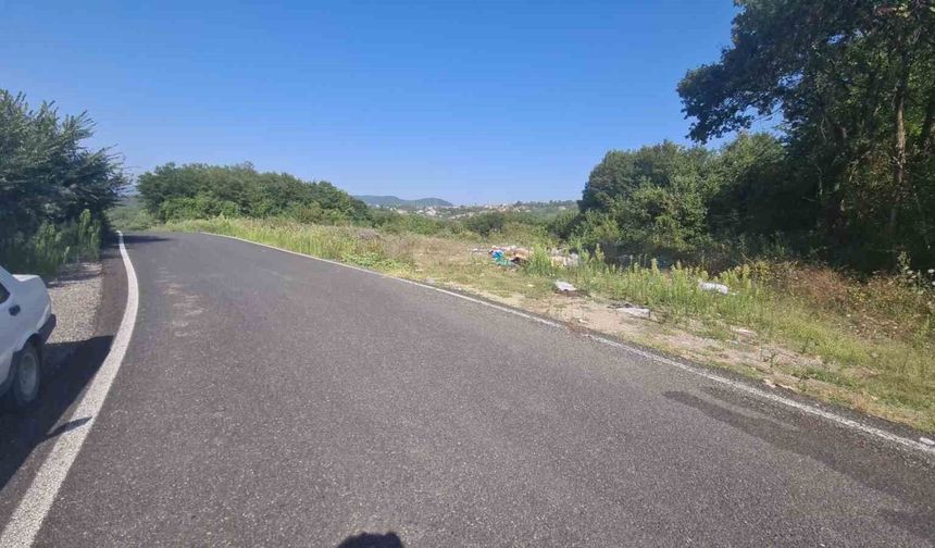 Zonguldak'ta ormanlık alana atılan cam şişeler yangın riski oluşturdu