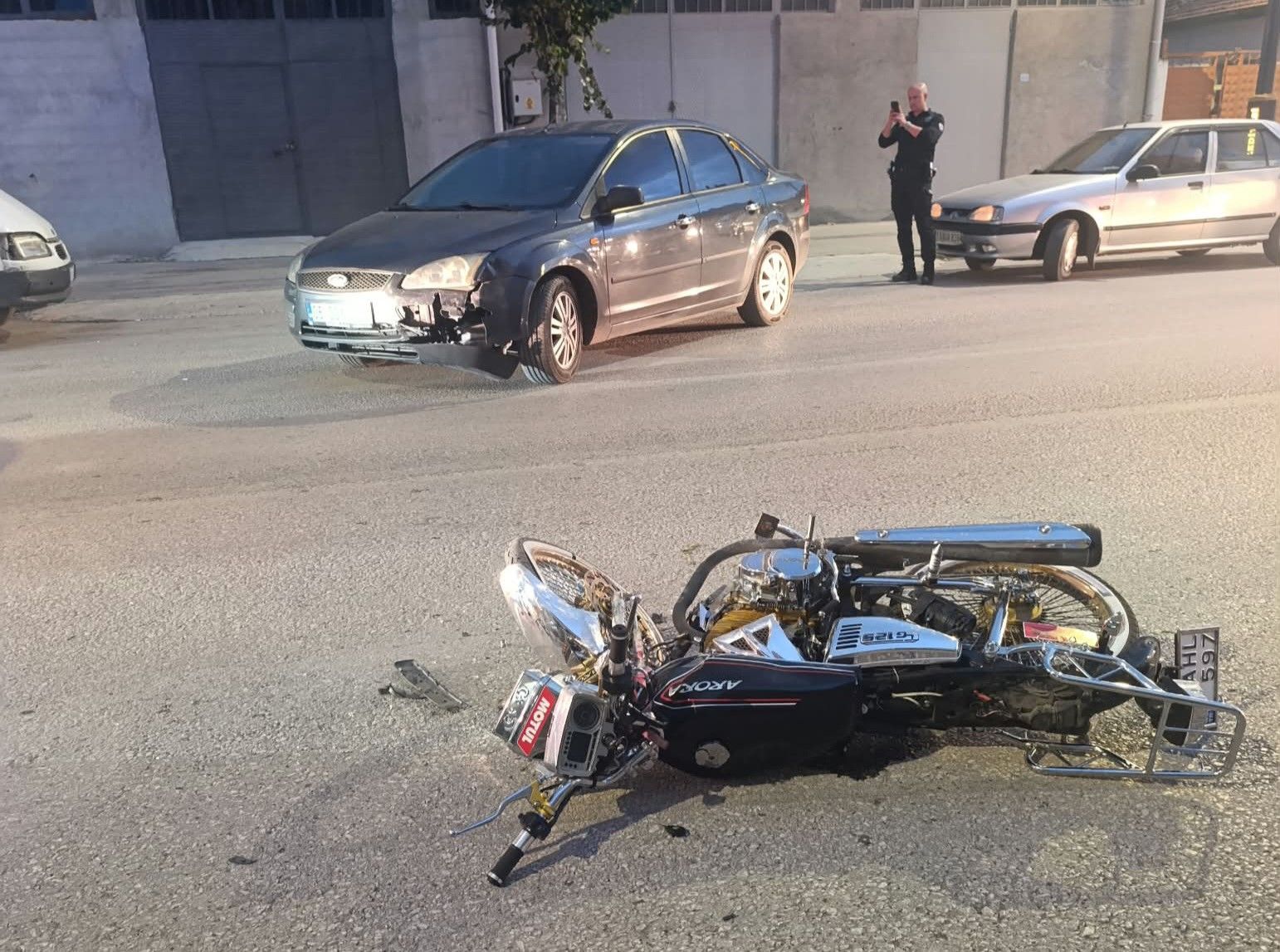 Çorum'da otomobil ile motosiklet çarpıştı: 1 yaralı
